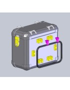 Système de fixation pour support et valise moto